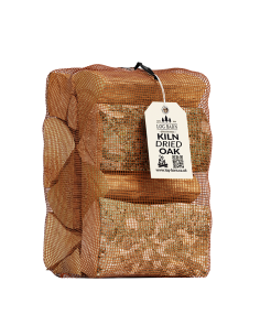 Oak Hardwood Logs 9kg | 1 x 30L Net | Premium Firewood for Stoves & Fireplaces | Log Barn