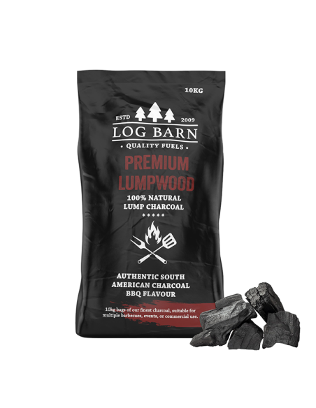 Restaurant Grade Lumpwood Charcoal 10KG | Premium Quality, Long-Lasting | Log Barn